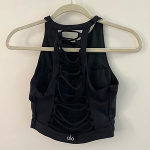 ALO criss cross back crop top Small
